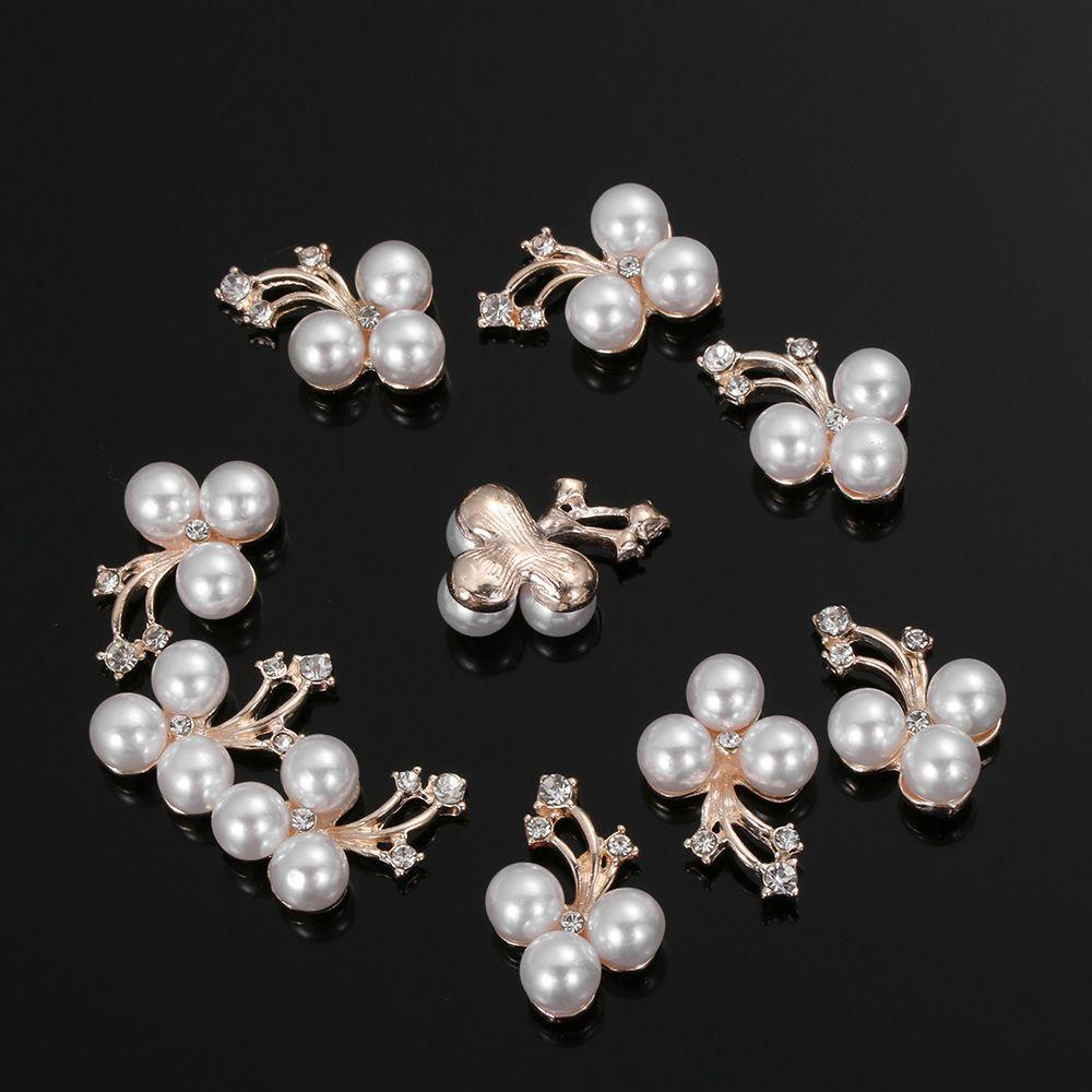 Set 10 Nút Thắt Hình Hoa Và Ong Dùng Để Trang Trí Sổ Tay / Đám Cưới
