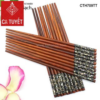[FREESHIP] Đũa gỗ Trắc đầu khảm ôc quý hiếm (Đ)