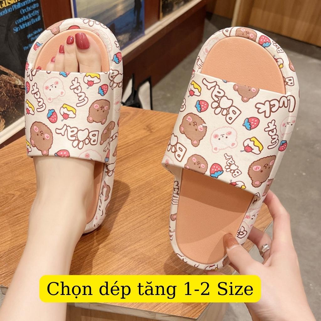 Dép nữ hình gấu LUCK cực xinh, mềm êm