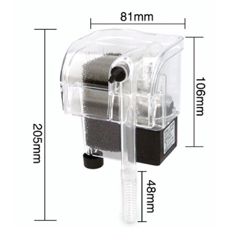 Lọc Thác Jeneca XP-06 (3.5W-250L/H) - Lọc Treo Mini XP06 Cho Bể Cá Cảnh