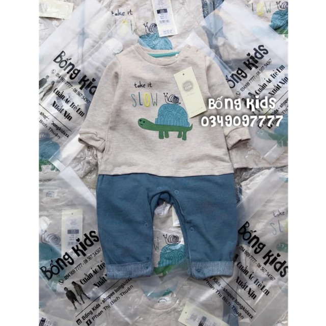 Playsuit Bé Trai Rùa Con Cool Club