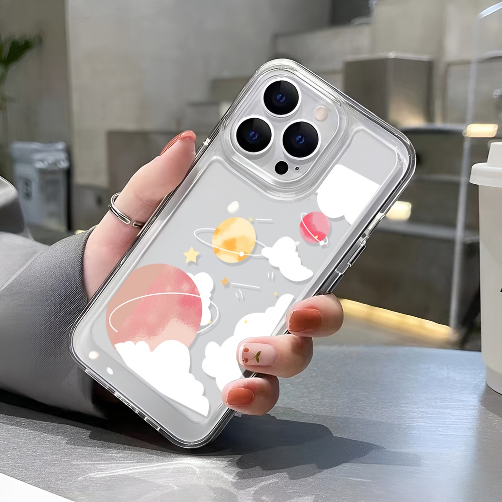 Ốp Điện Thoại Trong Suốt Hình Vũ Trụ Cho iphone 14 Pro Max Plus 13 11 12 7Plus X XR XS Max 7 8 SE 2020