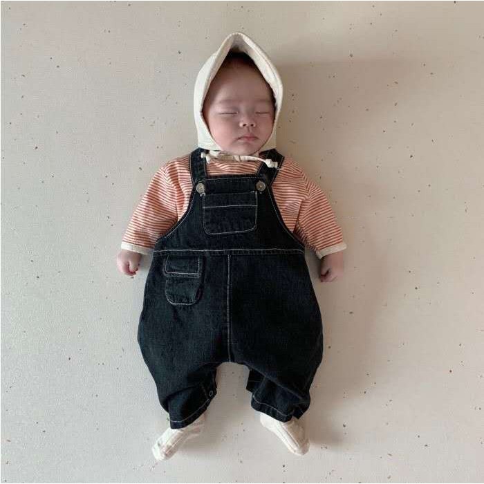 Áo thun kẻ sọc trẻ em dài tay siêu mềm bo viền xuất Hàn