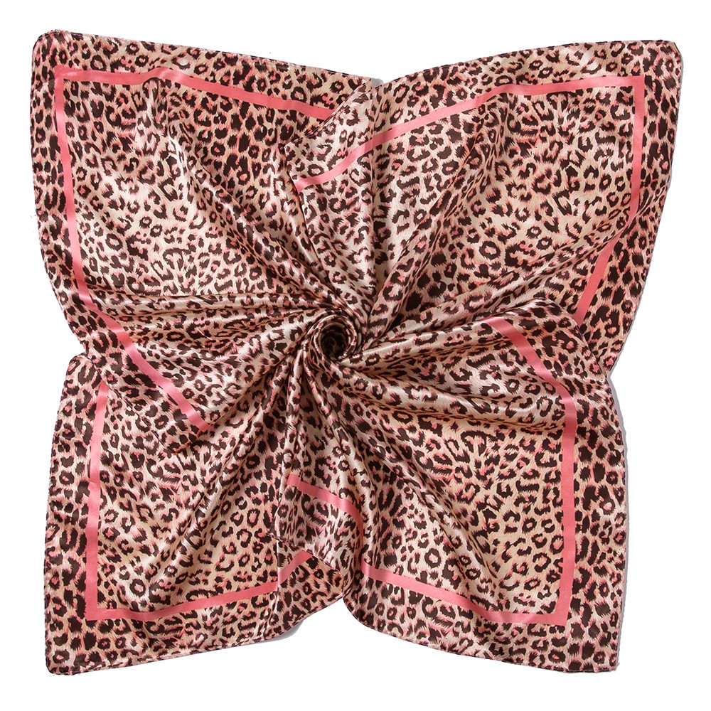 Khăn Choàng Hồi Giáo In Họa Tiết Da Báo 90x90cm WJ326