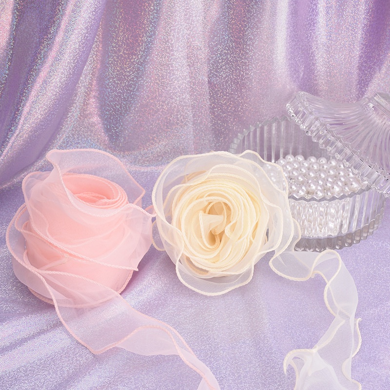 Cuộn Dây Ruy Băng 5M Dùng Trang Trí Viền Bánh Kem Xinh Xắn edge