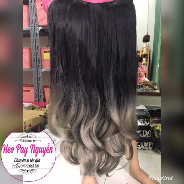 Kẹp Nửa đầu chữ u omber xám khói- kèm ảnh thật