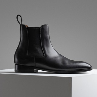 Giày nam Chelsea boots da bò đế phíp bảo hành 12 tháng Tặng phụ kiện (Hộp + Lót tăng 5cm)