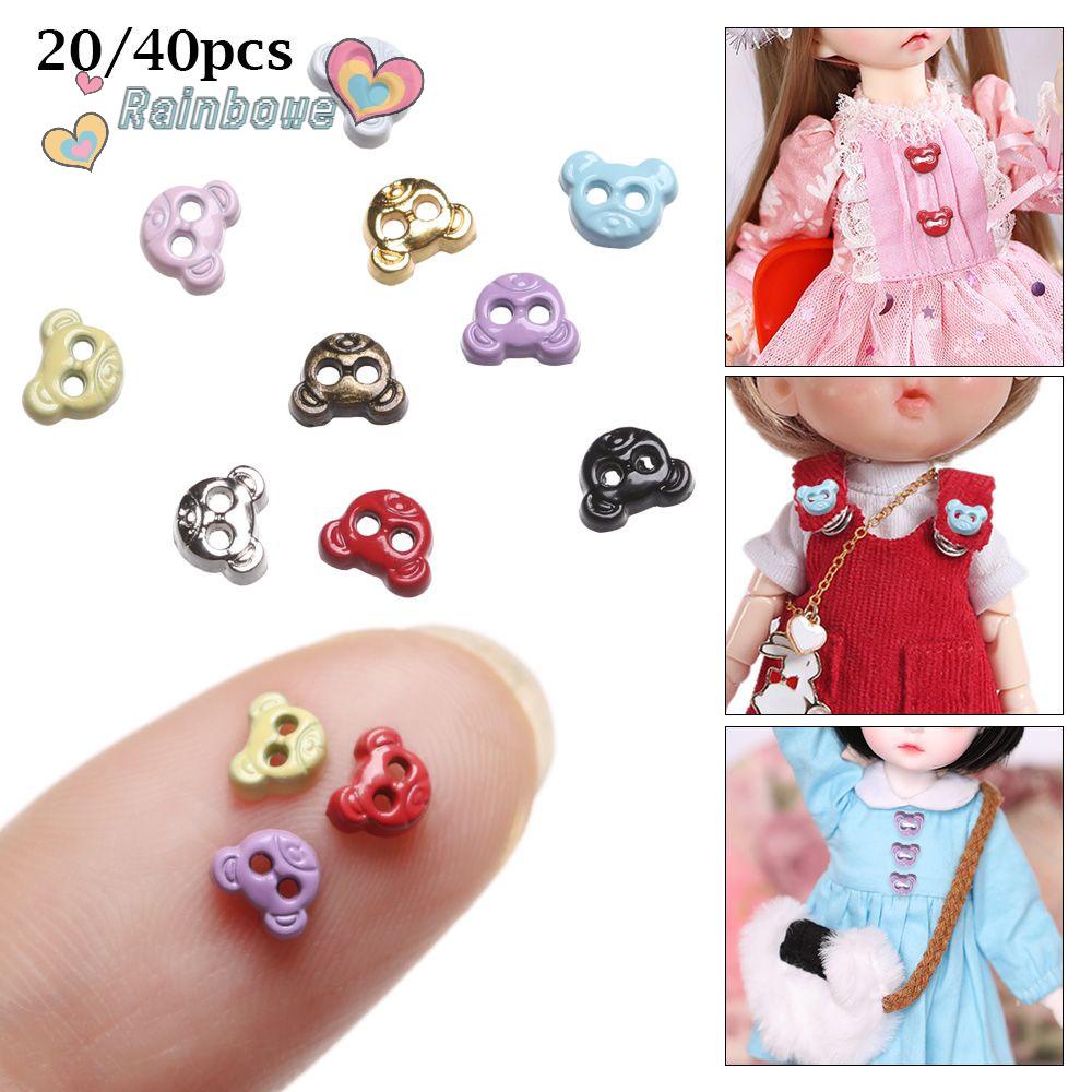 Nút Mini 5mm Màu Cầu Vồng Làm Quần Áo Búp Bê