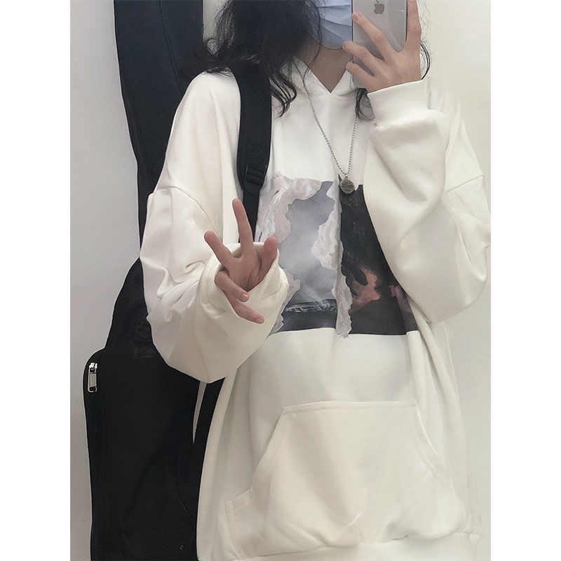 Áo khoác Sweater dáng rộng phong cách thời trang Harajuku dành cho nữ | BigBuy360 - bigbuy360.vn