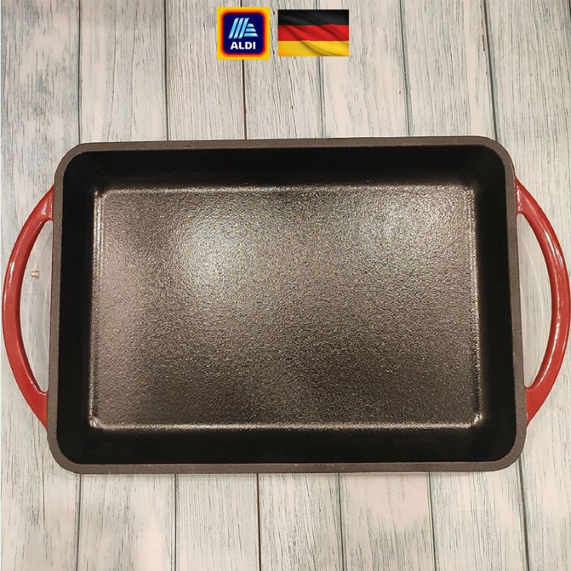 Khay Gang Tráng Men Enamel Cast Iron CROFTON ALDI 33x22cm Phủ Gốm Cao Cấp