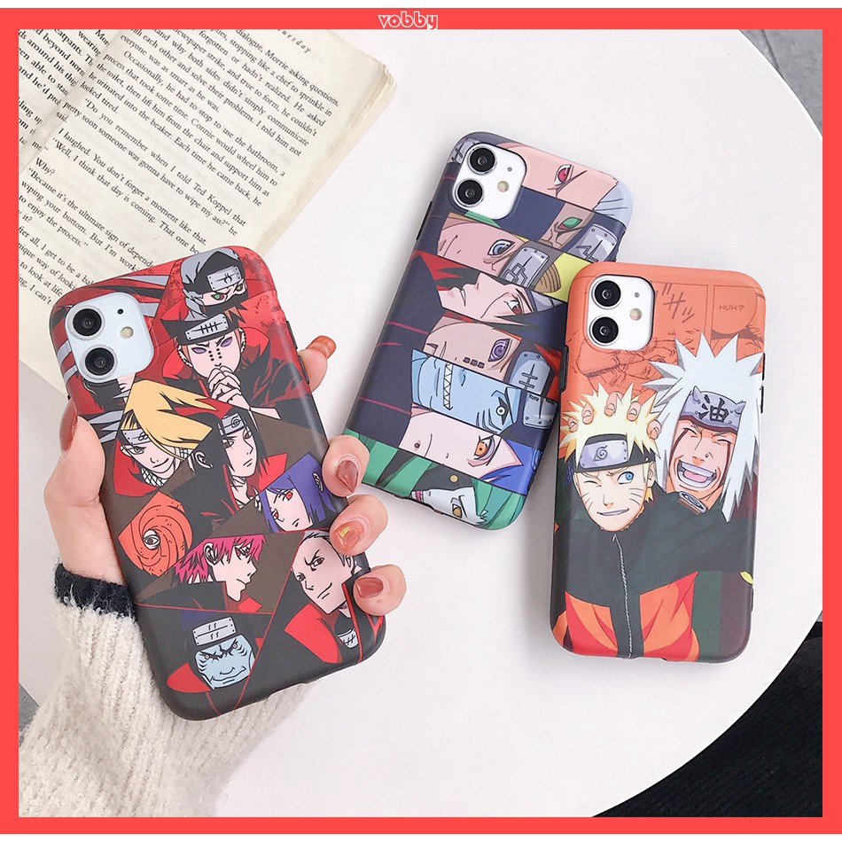 Ốp điện thoại nhựa mềm in họa tiết Naruto thích hợp cho các cặp đôi cho iPhone 11 PRO MAX 7/8plus SE2020 X/XS XR XSMAX