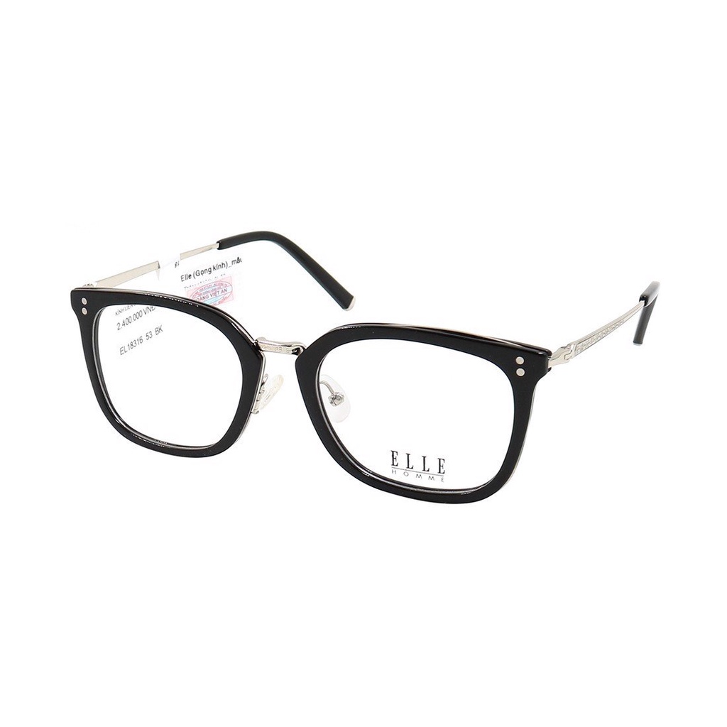 Gọng kính nam nữ thời trang Elle EL18316 BK chính hãng, bảo hành toàn quốc