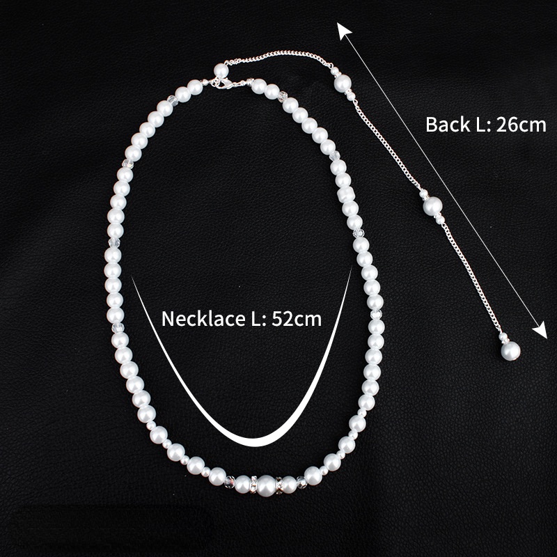 Vòng cổ Dài Tua Rua Đính Ngọc Trai Nhân Tạo Thời Trang