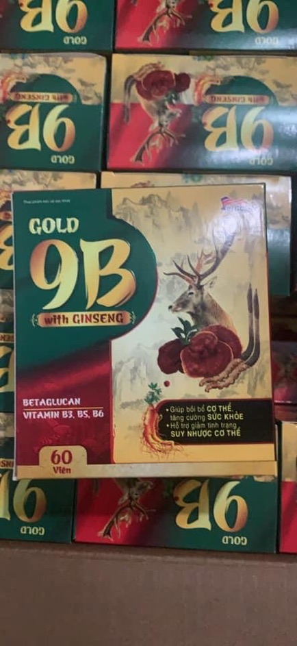 Viên tăng lực nhân sâm Gold 9B With Ginseng Giúp bồi bổ cơ thể, ăn ngủ ngon, cho người suy nhược, sau bệnh