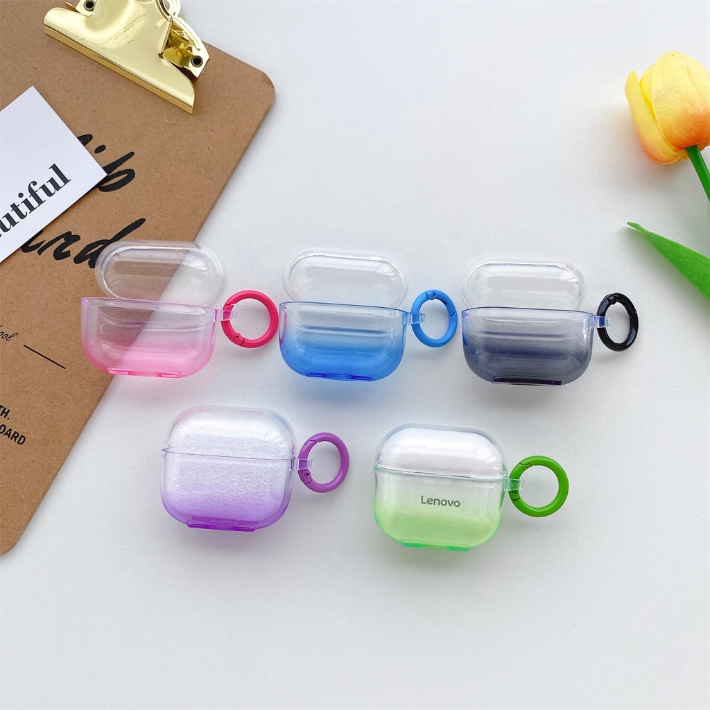 Vỏ Bảo Vệ Hộp Sạc Tai Nghe Bluetooth Lenovo thinkplus LP40 Tws Bằng PC Cứng Chống Sốc Màu Gradient Ốp