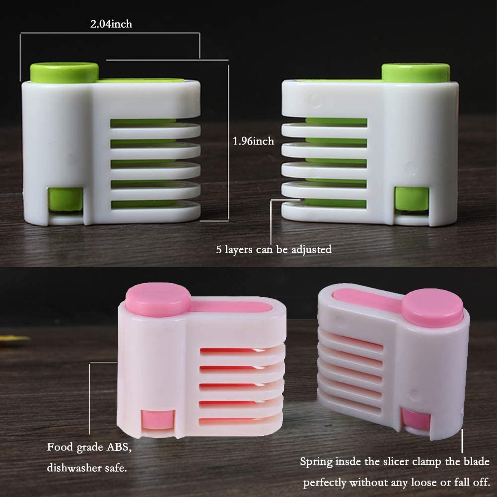 Set 2 Dụng Cụ 5 Lớp ANAEAT Bằng Nhựa Cấp Thực Phẩm Hỗ Trợ Cắt Lát Bánh Mì