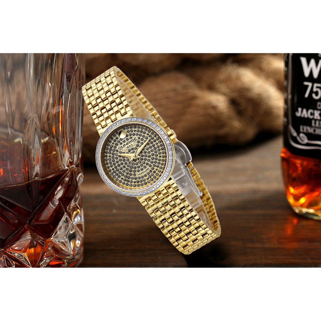 Đồng hồ nữ mặt kính sapphire Sunrise 9807AA SL9807