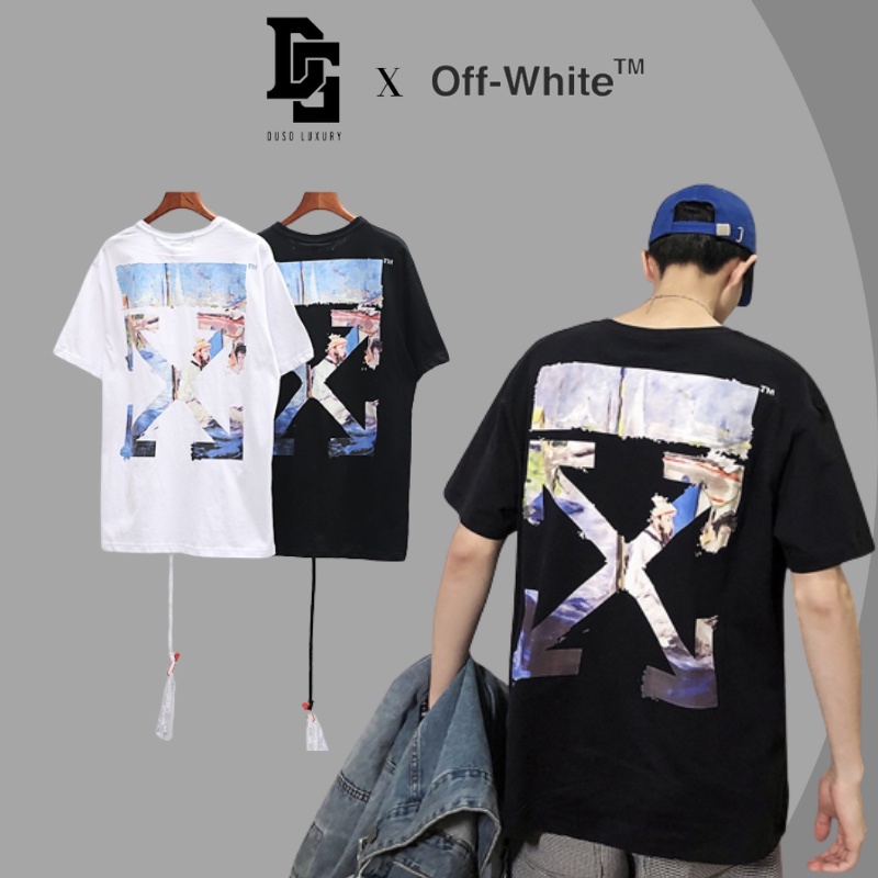 Áo Tee Off White, Áo thun Off White, OW T-Shirt mẫu 1, chất liệu Cotton, 2 màu đen, trắng DuSo.Lux