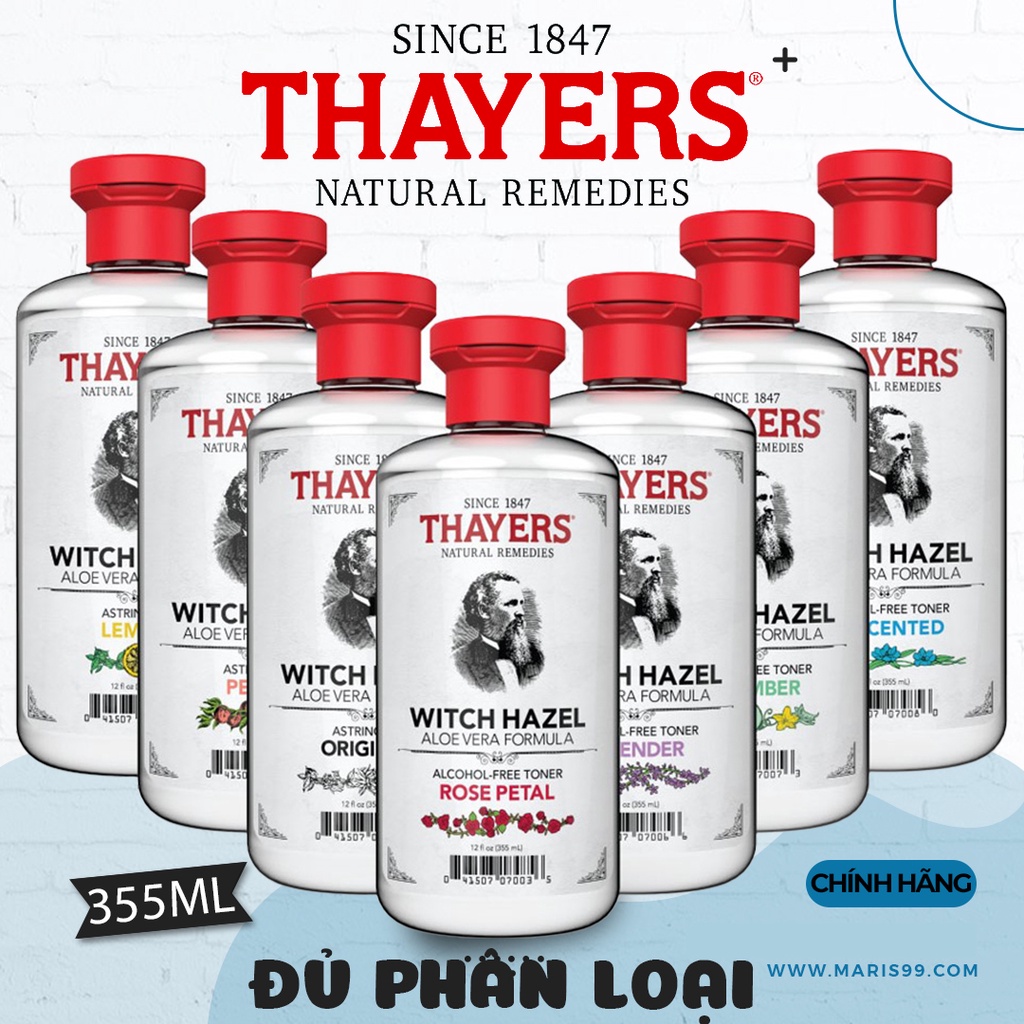 Thayers Alcohol Free toner - Nước hoa hồng Không Cồn Thayers 355ml [ Chính hãng ]