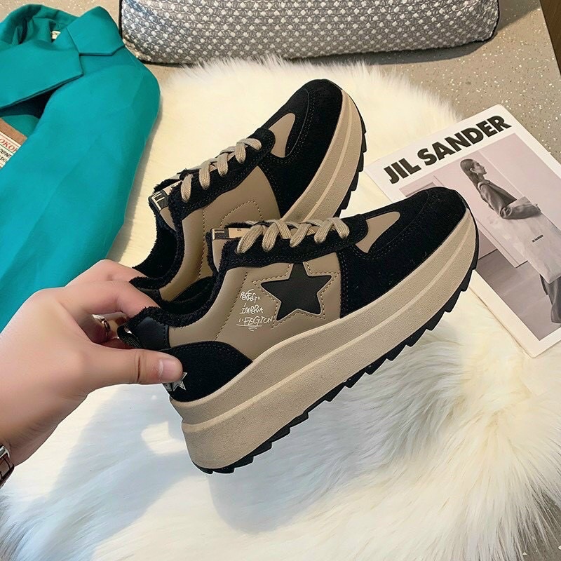 GIÀY THỂ THAO NÂNG ĐẾ GIÀY THỂ THAO ĐẾ CAO VIỀN NGÔI SAO