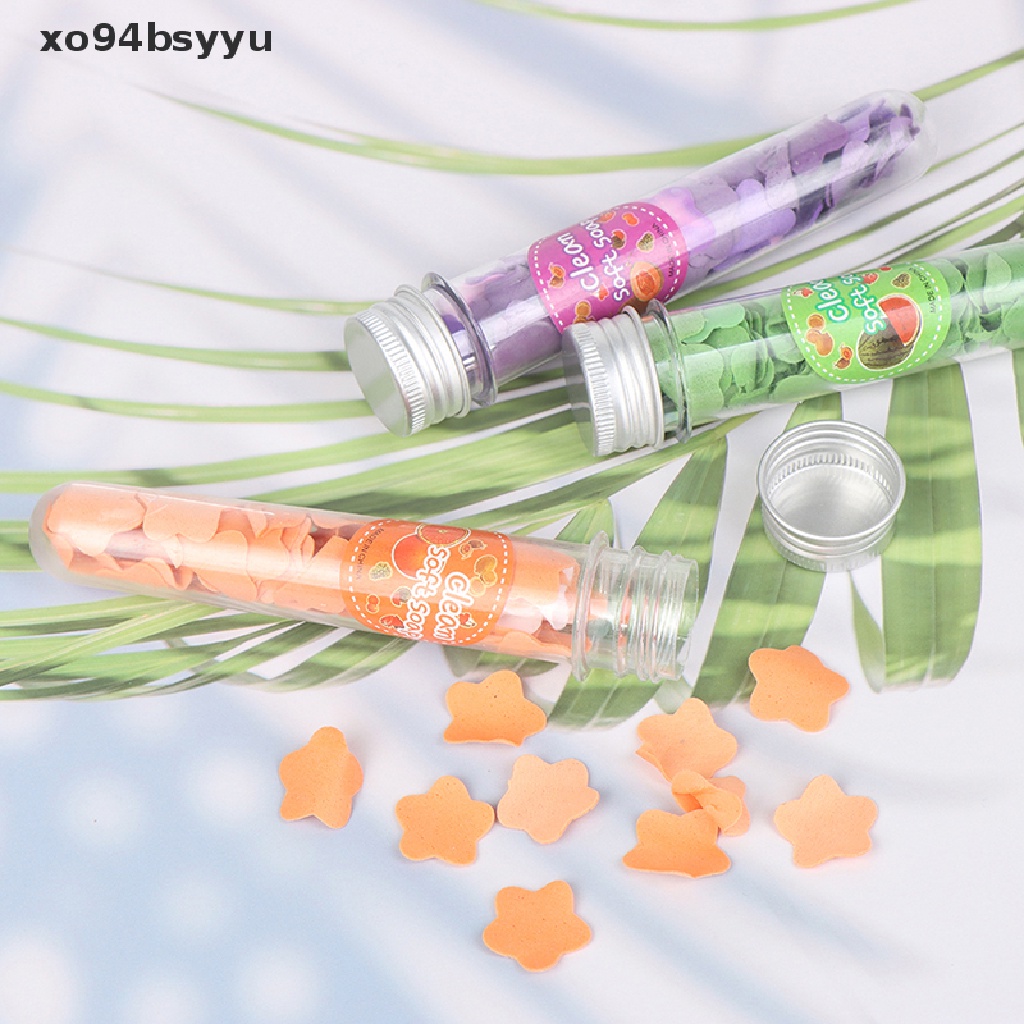 [Hàng mới về] Lọ xà phòng giấy rửa tay tắm rửa hình bông hoa nhỏ dành cho du lịch hoạt động ngoài trời