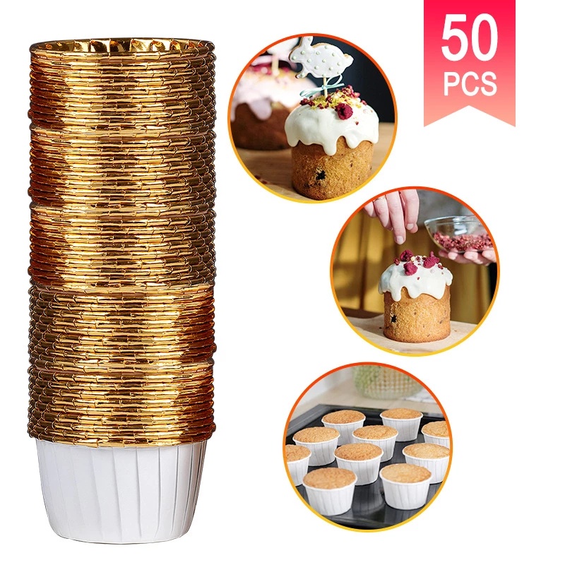 Set 50 Đế Lót Bánh Cupcake/ Muffin/ Cupcake Tiện Dụng