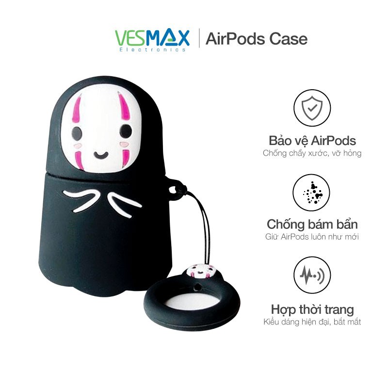 Case Airpods vô diện, vỏ ốp đựng bảo vệ tai nghe bluetooth Airpod 1 2 Pro chất liệu silicon