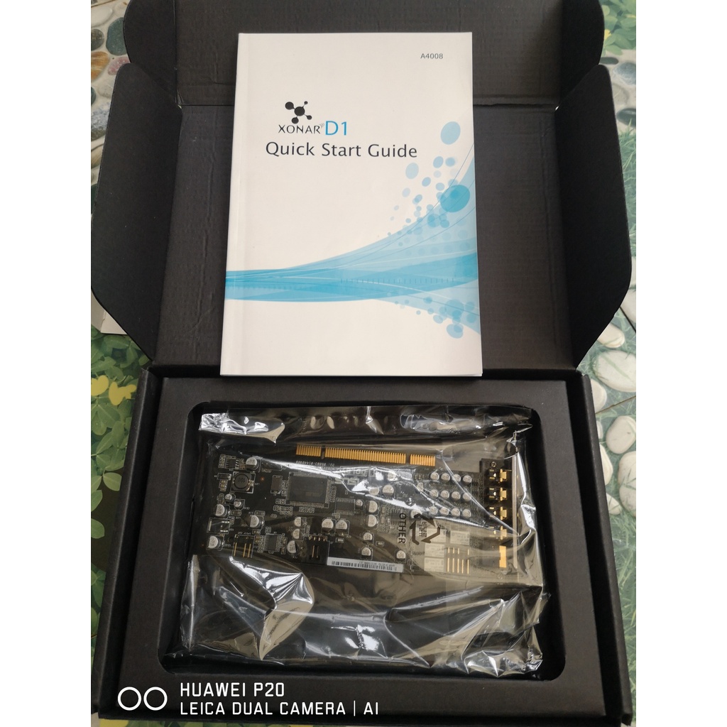 Cạc âm thanh Sound Xonar D1 DAC 122dB chính hãng nguyên hộp jack mạ vàng 24k