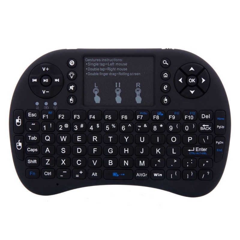 Bàn phím điều khiển từ xa không dây 2.4ghz mini i8 cho Tv box với touchpad tiện dụng