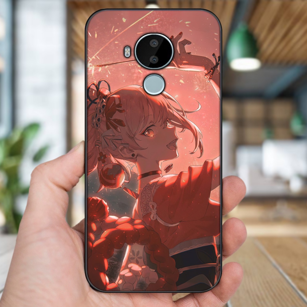 Ốp lưng Nokia C30 viền đen in hình Yoimiya Genshin Impact