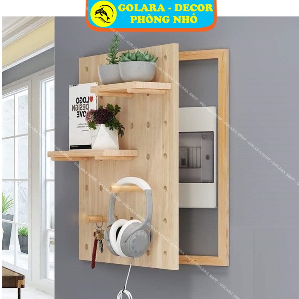 Kệ Decor - Kệ Gắn Tường Trang Trí Nhà Cửa Gỗ Thông Nhập Khẩu