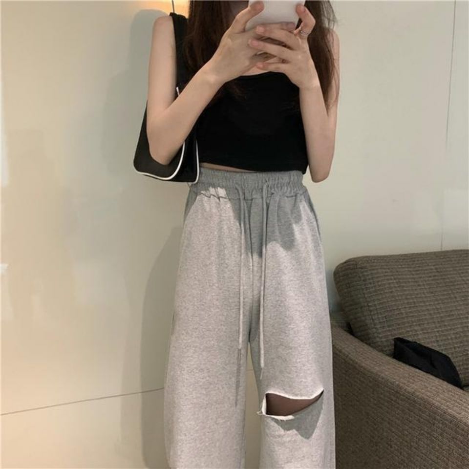 new high waist cacusal straight pants