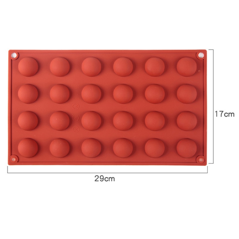 Set 2 khuôn silicone bán nguyệt 24 ngăn làm bánh socola