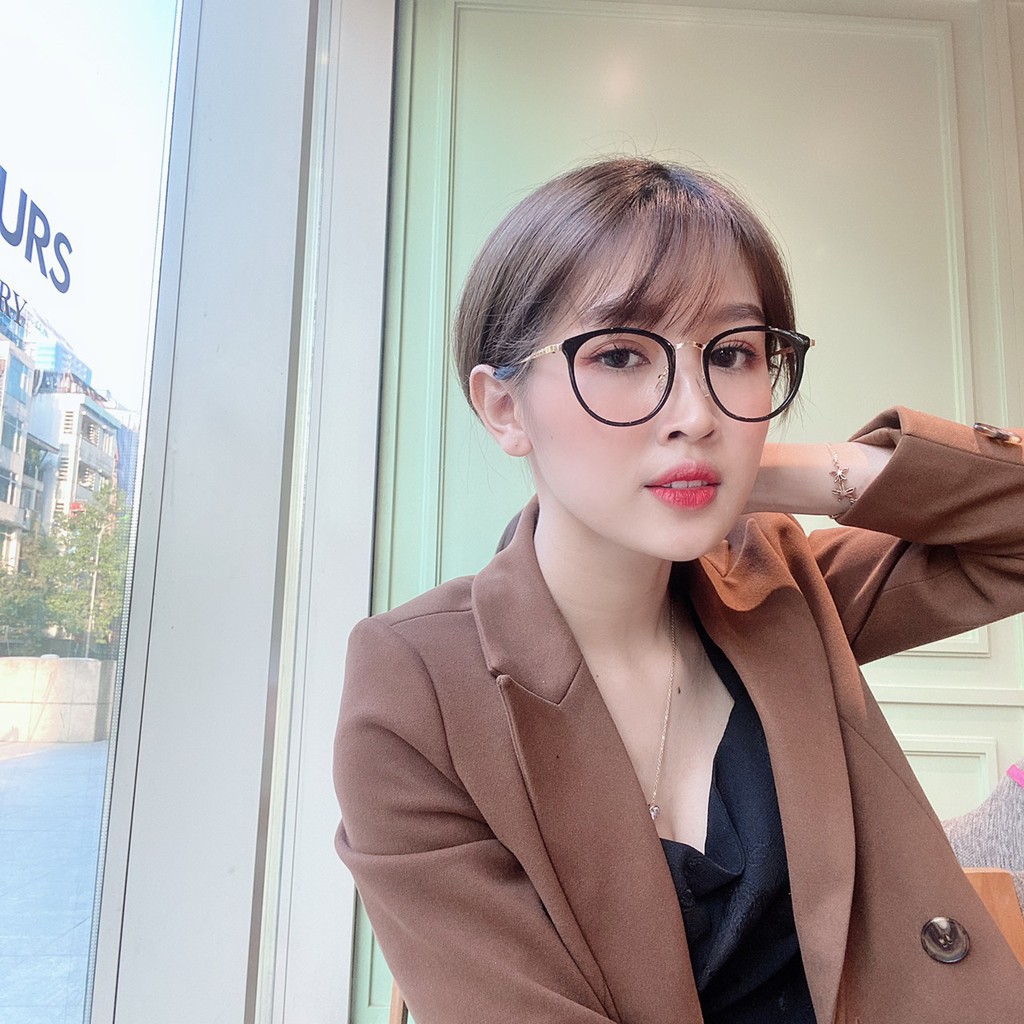 Gọng kính cận nam nữ dáng tròn nhiều màu Liupeyewear 9228