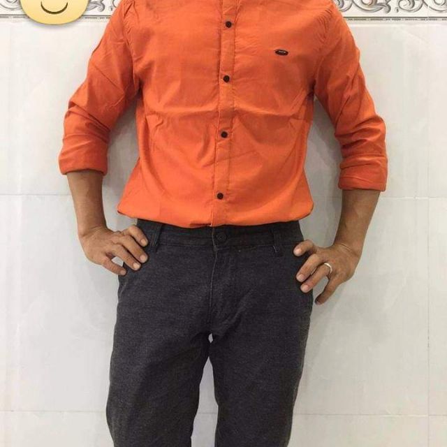 Áo sơ mi nam màu cam