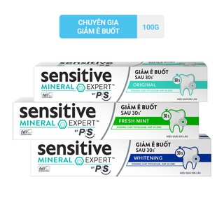 Kem đánh răng giảm ê buốt từ khoáng sensitive mineral expert by p/s original/ fresh mint/ whitening 100g
