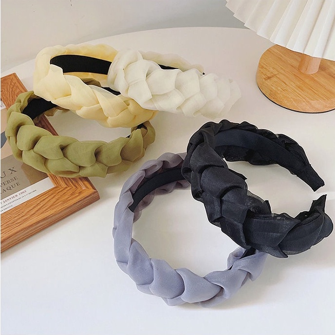 Băng đô hỗ trợ rửa mặt bản rộng phong cách mùa hè Pháp dành cho nữ 2021