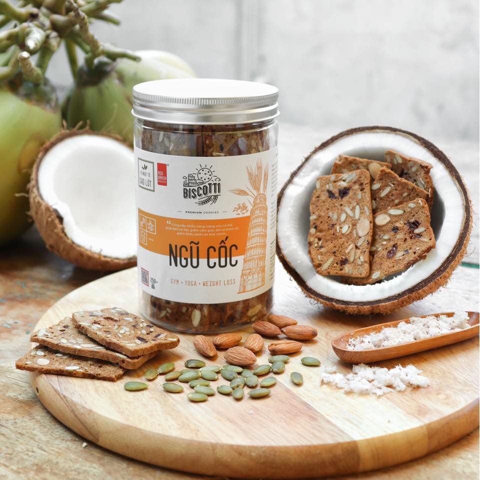 Bánh BISCOTTI Gạch Đỏ 250g - Bánh Ăn Kiêng, Giảm Cân, Dành Cho Người Tiểu Đường | BigBuy360 - bigbuy360.vn