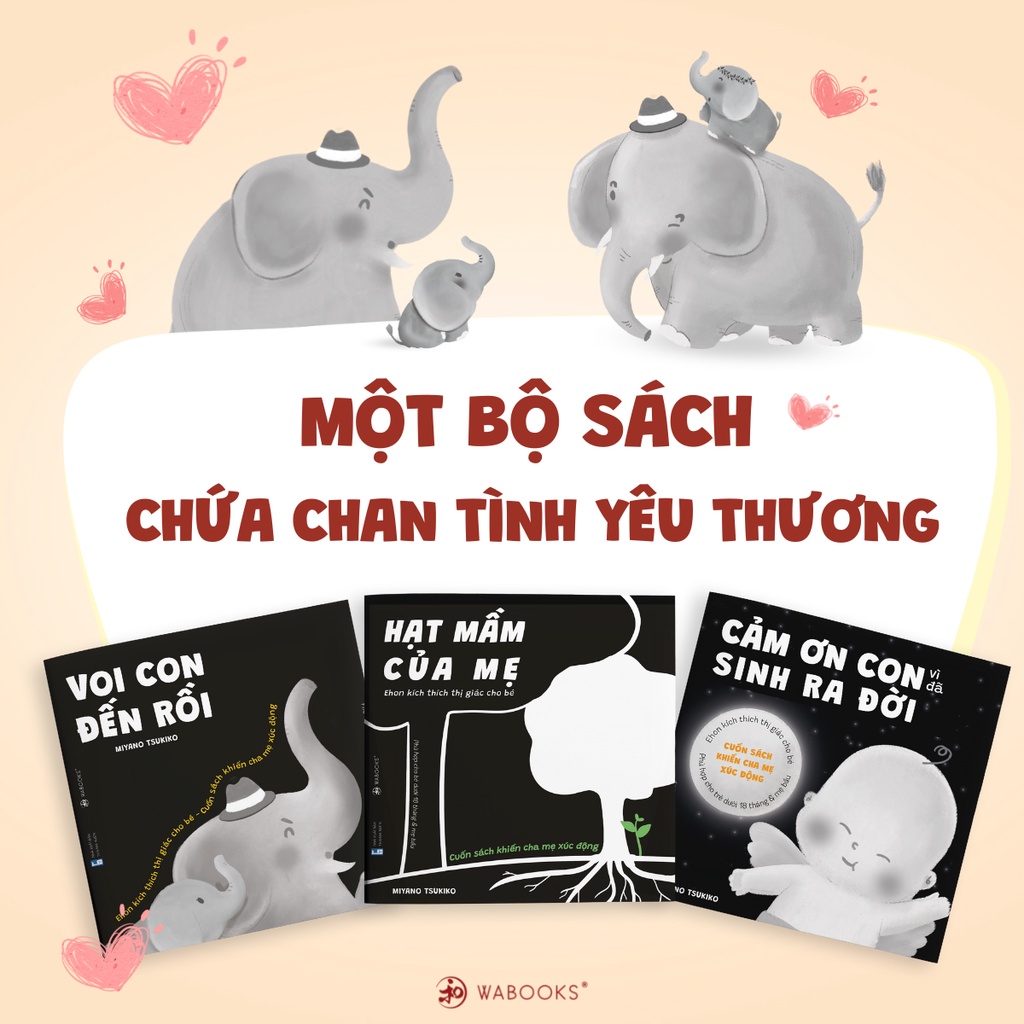 Sách Ehon kích thích thị giác - Cảm Ơn Con - Dành cho trẻ 0-18 tháng tuổi | BigBuy360 - bigbuy360.vn