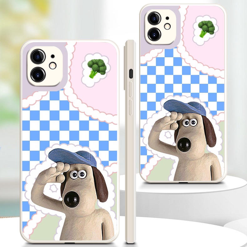 Ốp điện thoại iphone hình chú cún Shaun the Sheep ốp iphone vuông hoạt hình 13 12 11 11Pro Max 7Plus X XSMax 6 6s