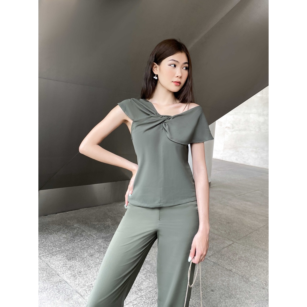 FEMEI Set quần ống suông áo kiểu CHERRY SET