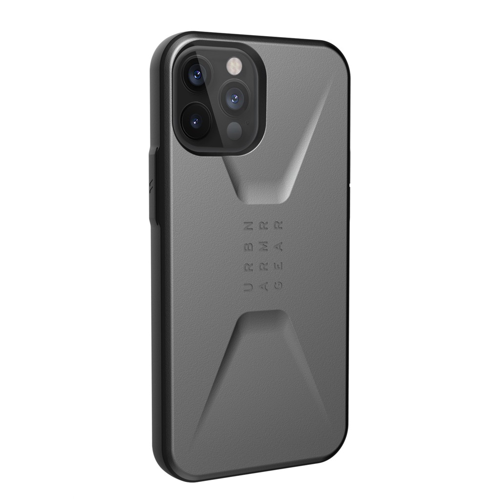 UAG Civilian Series Phone Ốp lưng iphone 12 Pro Max / 12 Pro / 12 / 12 Mini Protective Cover with Sleek Ultra-Thin Military Drop Tested Ốp lưng iphone Casing - Silver