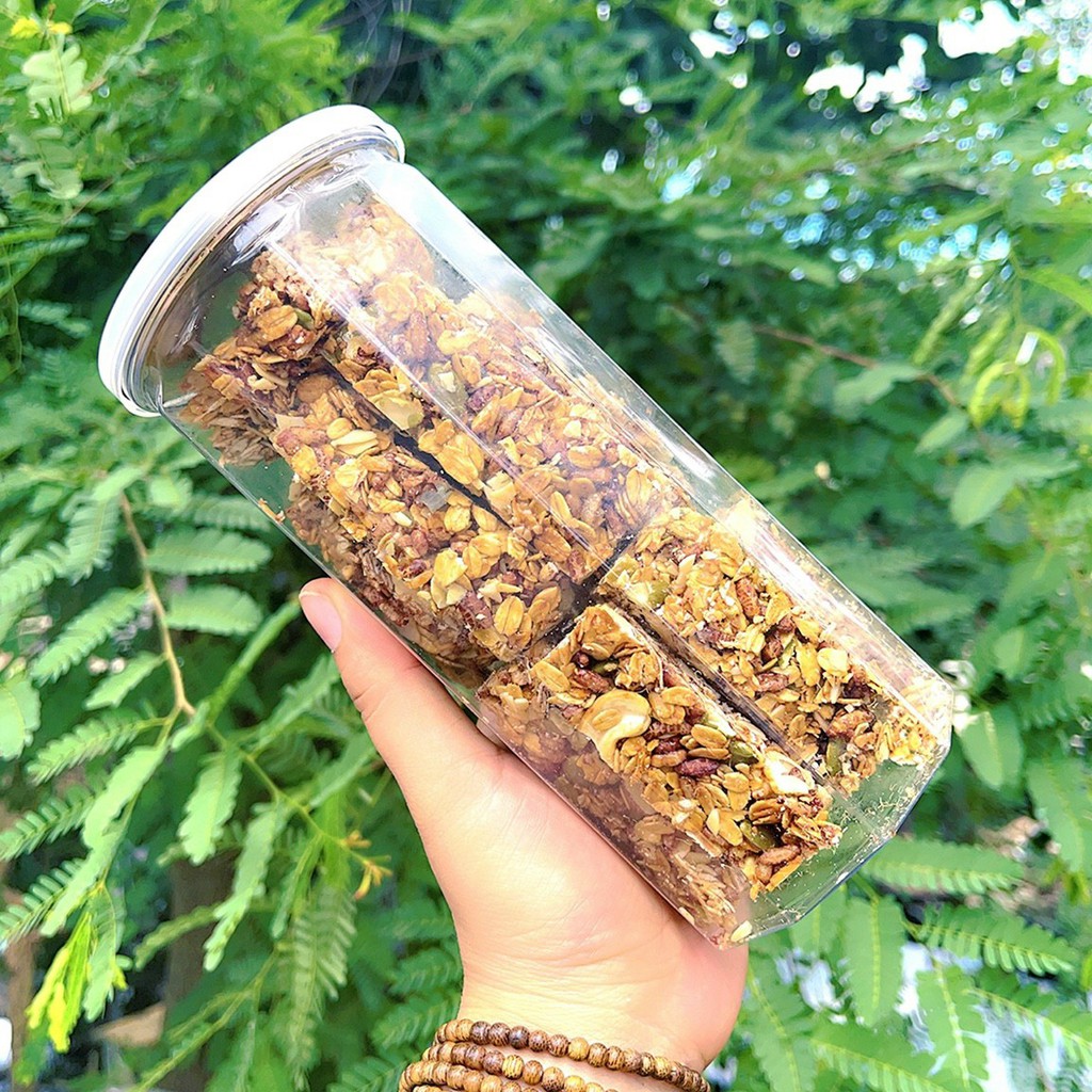 Thanh Gạo Lứt Ngủ Cốc Chà Bông Túi 500Gr (Hút Chân Không) - Thanh Gạo Lứt Chà Bông Mix Hạt Dinh Dưỡng