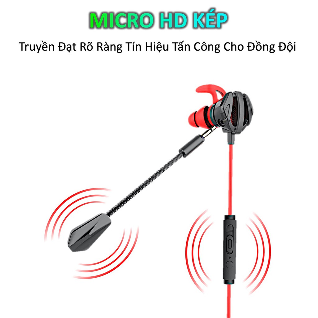 Tai nghe gaming có mic SIDOTECH G3M cho điện thoại dùng cho game thủ chơi game mobile Pubg FF Liên quân Tốc chiến ROS