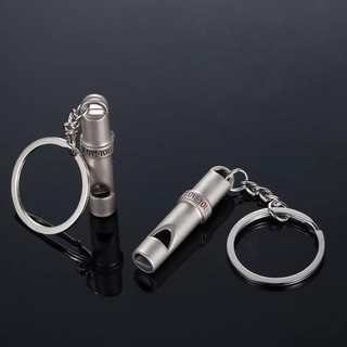 Móc Khóa đôi Còi thổi kèn inox