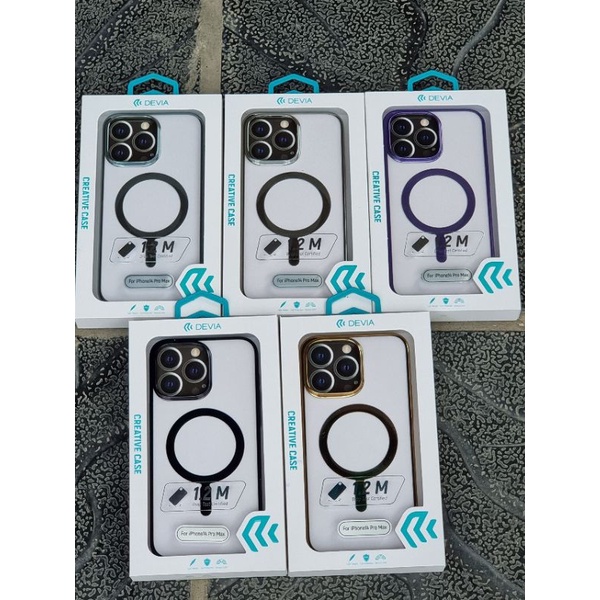 Ốp Lưng Trong Viền Màu Hỗ Trợ Sạc Không Dây MagSafe Iphone 14,14 Pro, 4 Max,14 Pro Max Hãng DEVIA