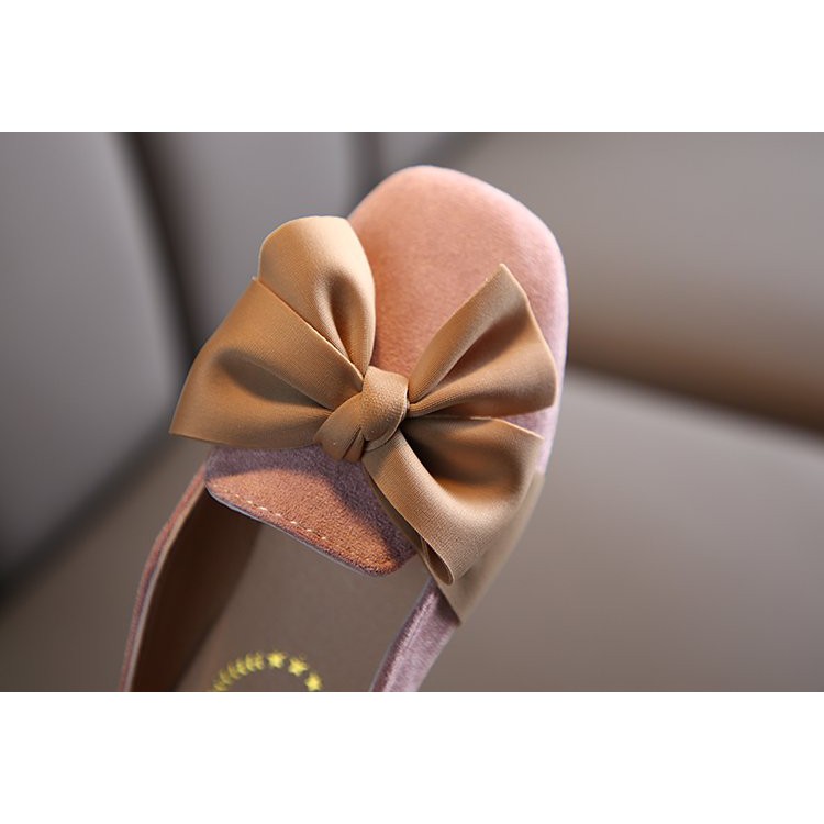 Xăng đan Đế Mềm Thắt Nơ Phong Cách Anh Quốc Cho Bé Gái