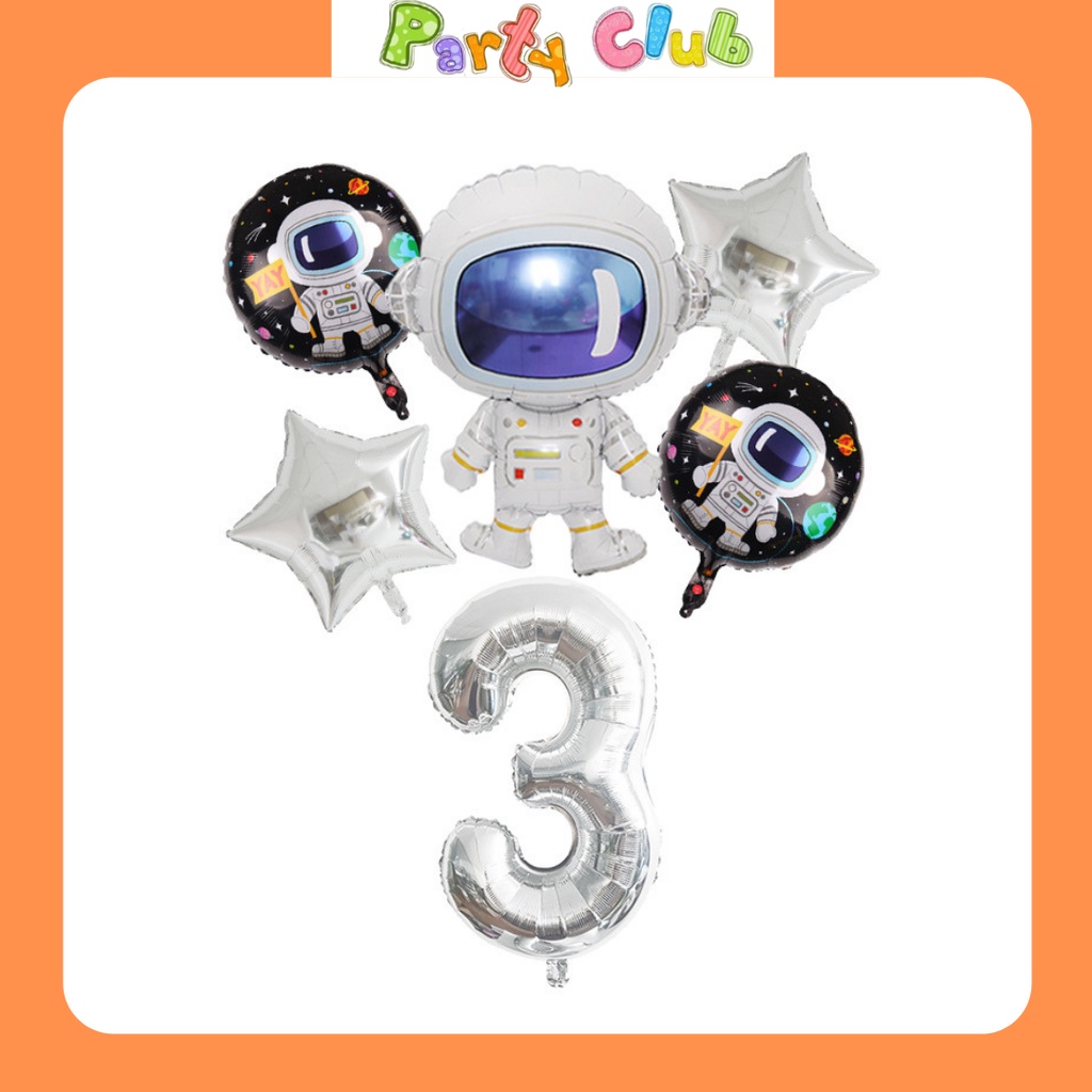 Chùm bóng phi hành gia trang trí sinh nhật cho bé
