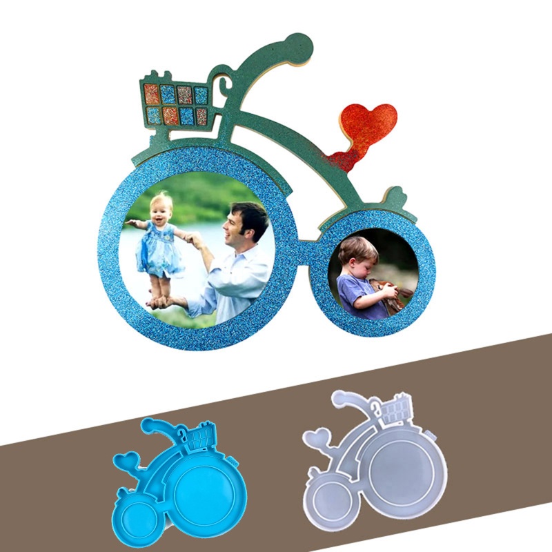 Khuôn Silicone Làm Khung Ảnh Hình Xe Đạp Độc Đáo