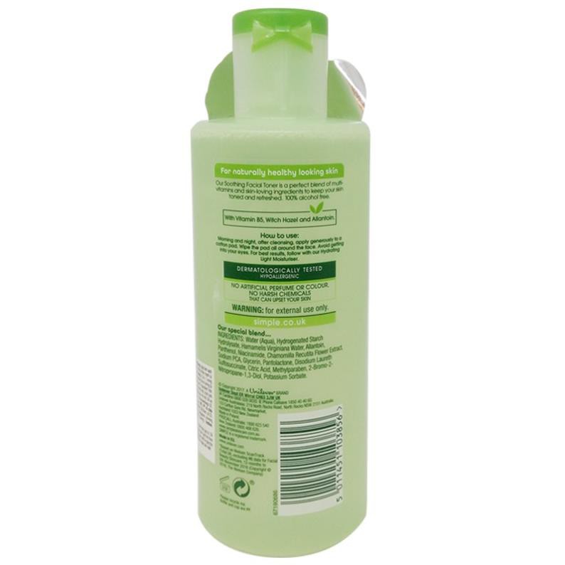 [CHÍNH HÃNG] Nước hoa hồng Simple Smooth Facial 200ml | BigBuy360 - bigbuy360.vn
